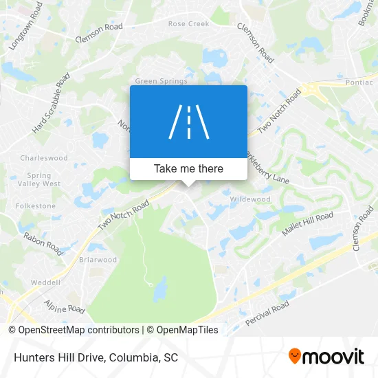 Hunters Hill Drive map