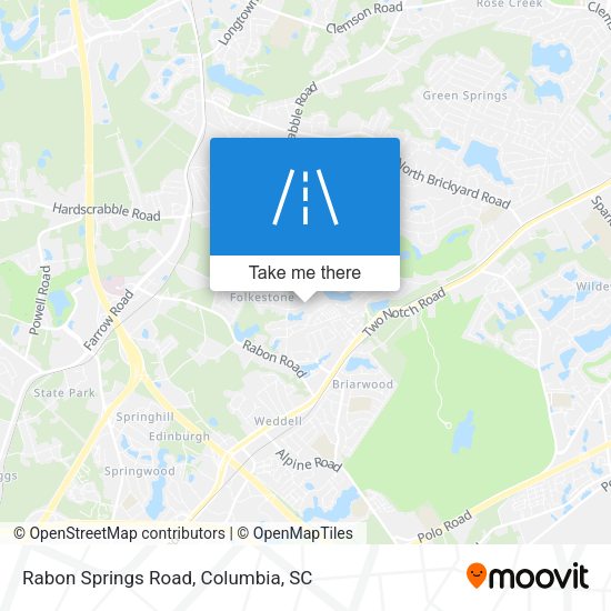 Rabon Springs Road map