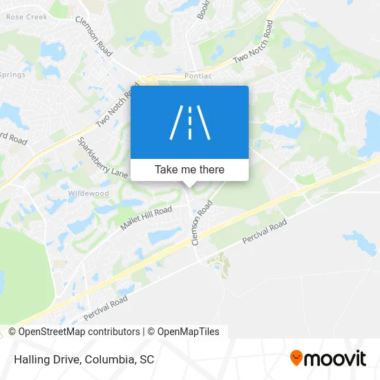 Halling Drive map