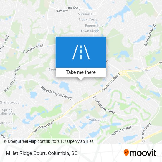 Mapa de Millet Ridge Court