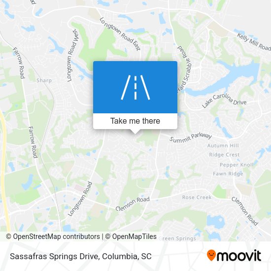 Sassafras Springs Drive map