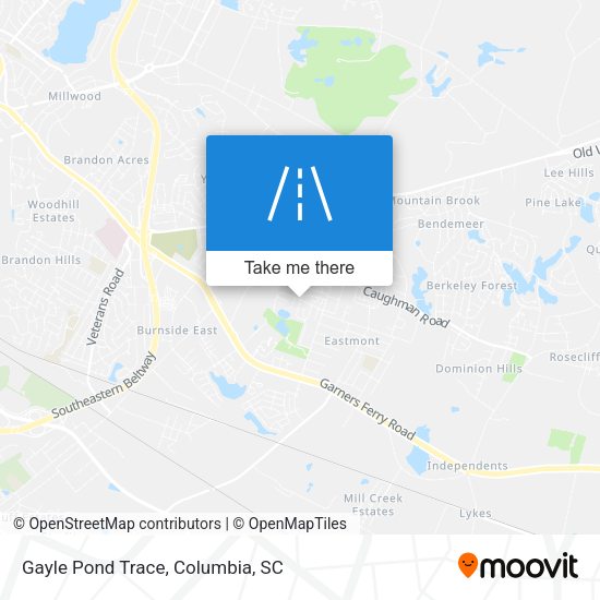 Gayle Pond Trace map