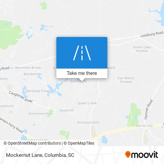 Mockernut Lane map