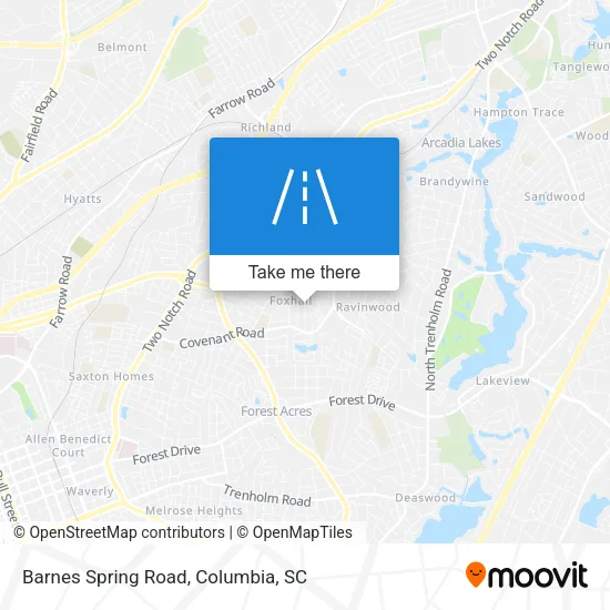 Barnes Spring Road map
