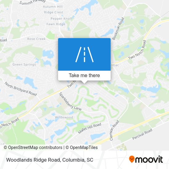 Woodlands Ridge Road map