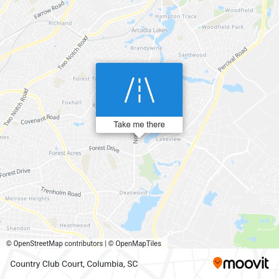 Country Club Court map