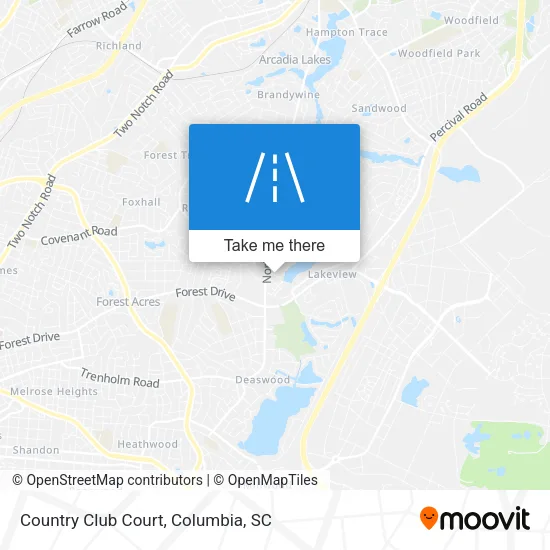 Country Club Court map