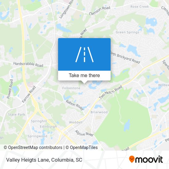 Valley Heigts Lane map
