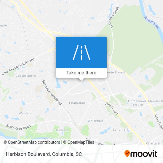 Harbison Boulevard map