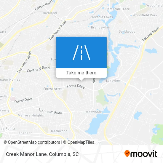Creek Manor Lane map
