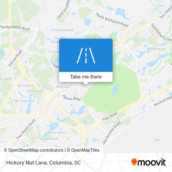 Hickory Nut Lane map