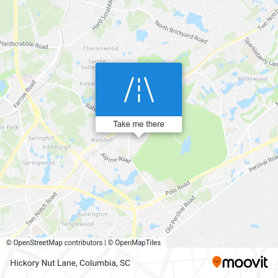 Hickory Nut Lane map