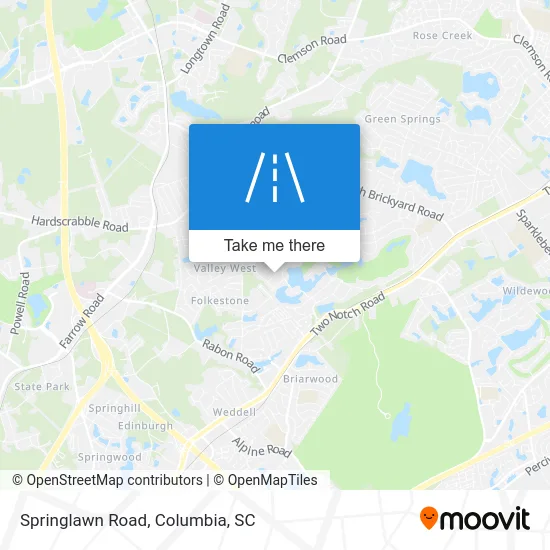 Springlawn Road map