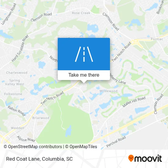 Red Coat Lane map