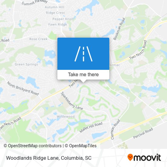 Mapa de Woodlands Ridge Lane