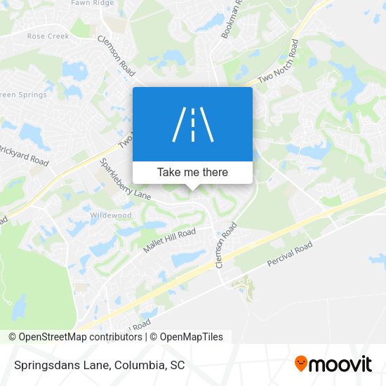 Mapa de Springsdans Lane