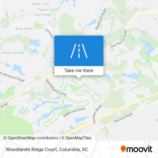 Mapa de Woodlands Ridge Court