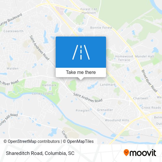 Mapa de Shareditch Road