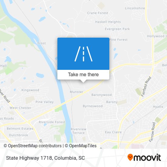 State Highway 1718 map