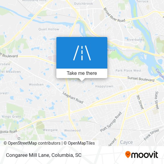 Congaree Mill Lane map