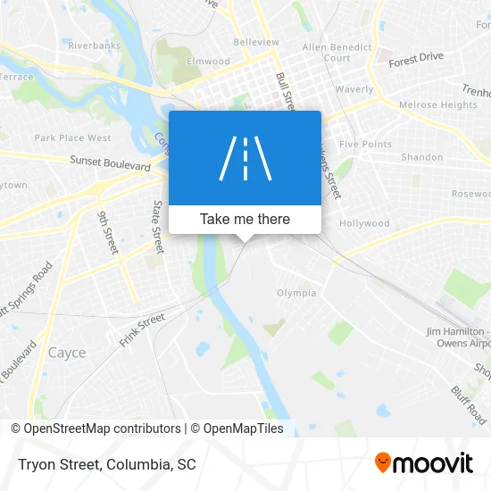 Tryon Street map