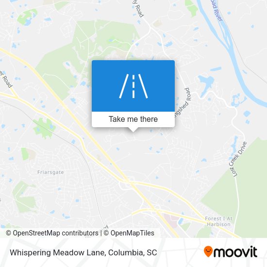 Whispering Meadow Lane map