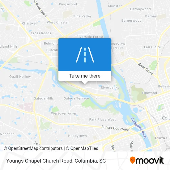 Youngs Chapel Church Road map