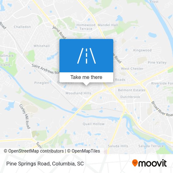 Pine Springs Road map