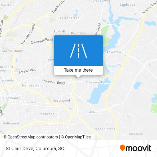 St Clair Drive map