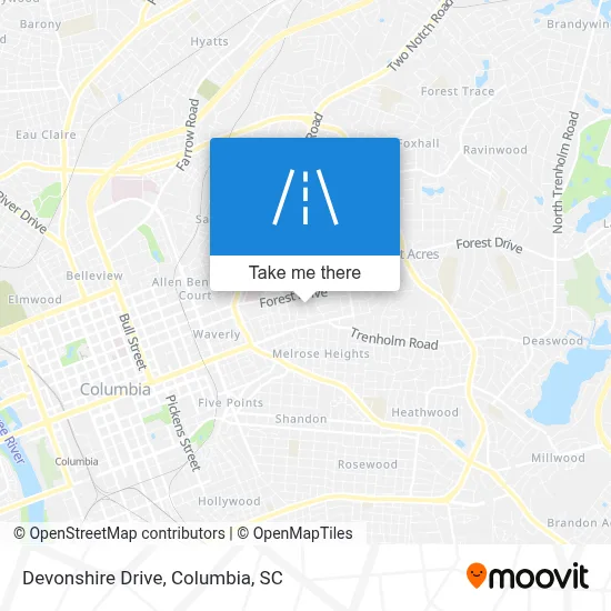 Devonshire Drive map