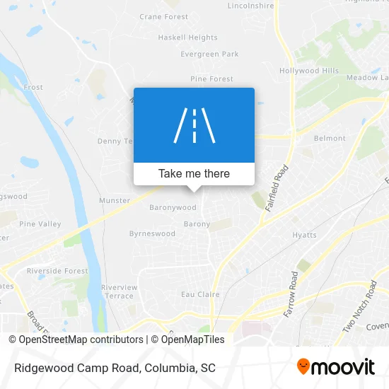 Ridgewood Camp Road map
