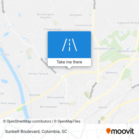 Sunbelt Boulevard map