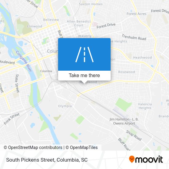 South Pickens Street map