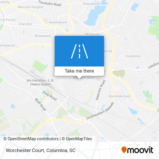 Mapa de Worchester Court