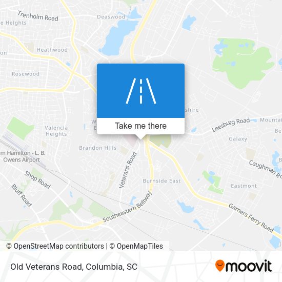 Mapa de Old Veterans Road
