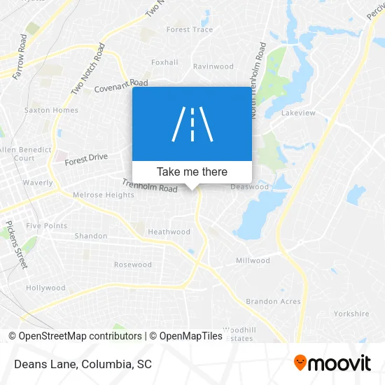 Deans Lane map