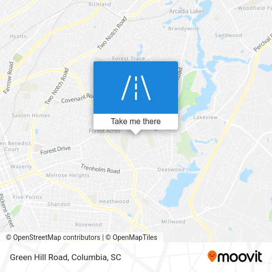 Green Hill Road map