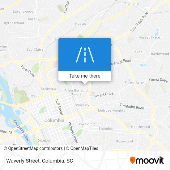 Waverly Street map