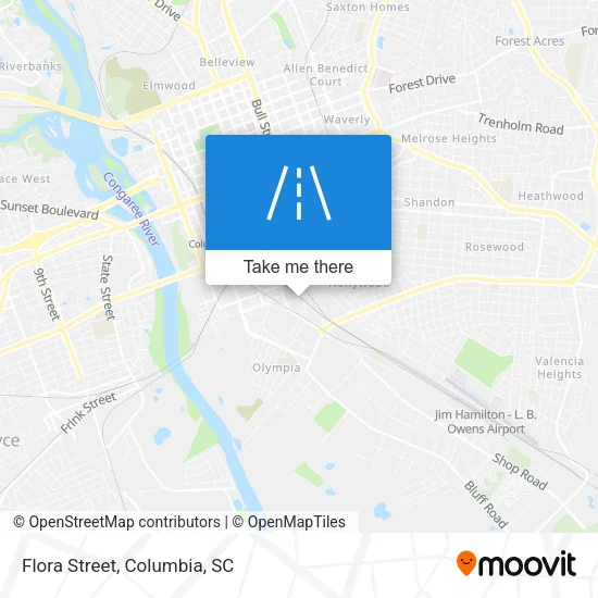 Flora Street map
