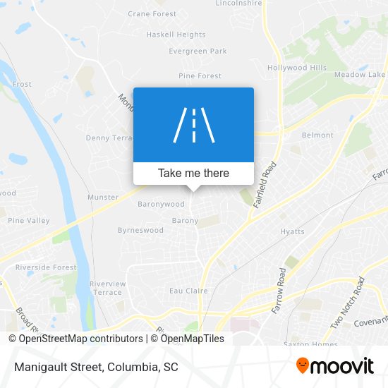 Mapa de Manigault Street