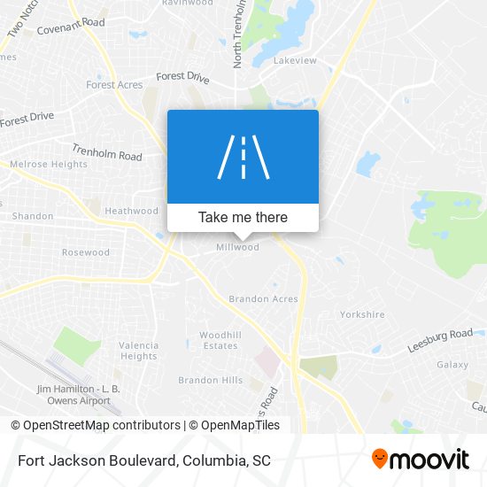 Fort Jackson Boulevard map