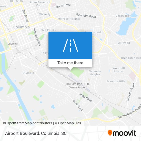 Airport Boulevard map