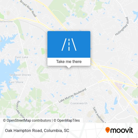 Oak Hampton Road map