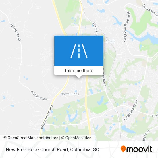 New Free Hope Church Road map