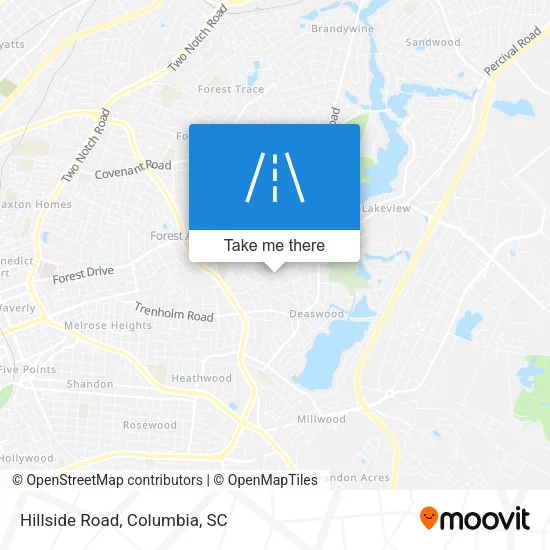 Hillside Road map