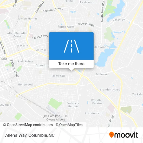 Allens Way map