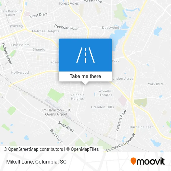 Mikell Lane map
