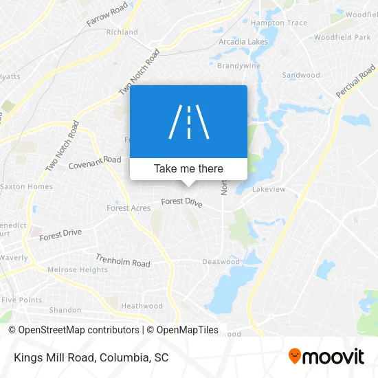 Kings Mill Road map
