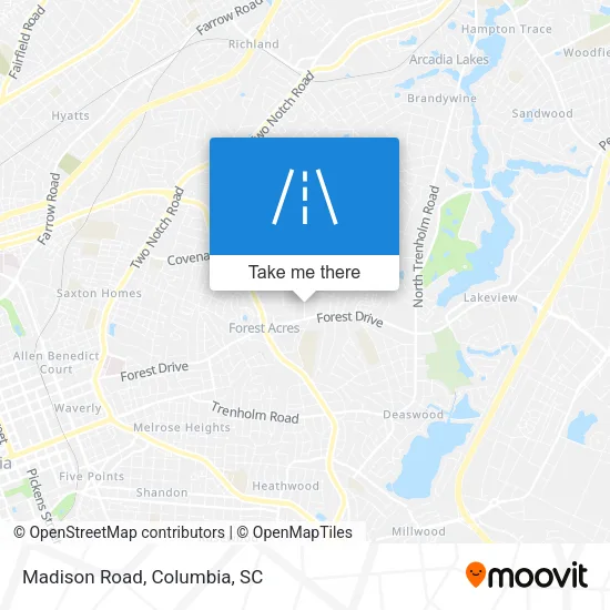 Madison Road map