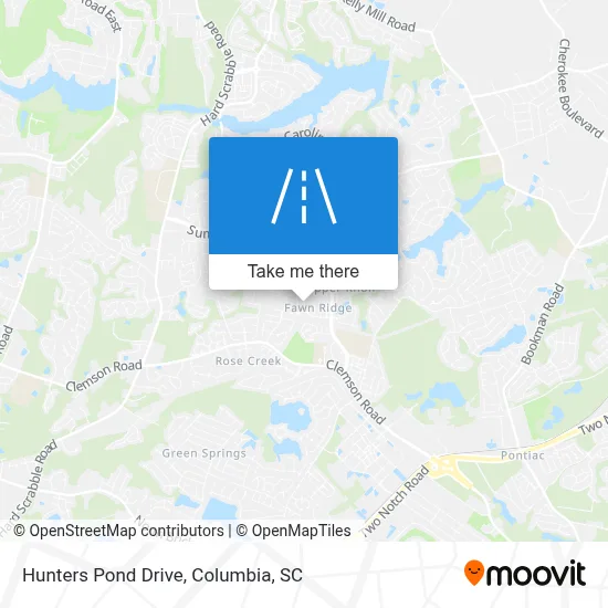 Hunters Pond Drive map